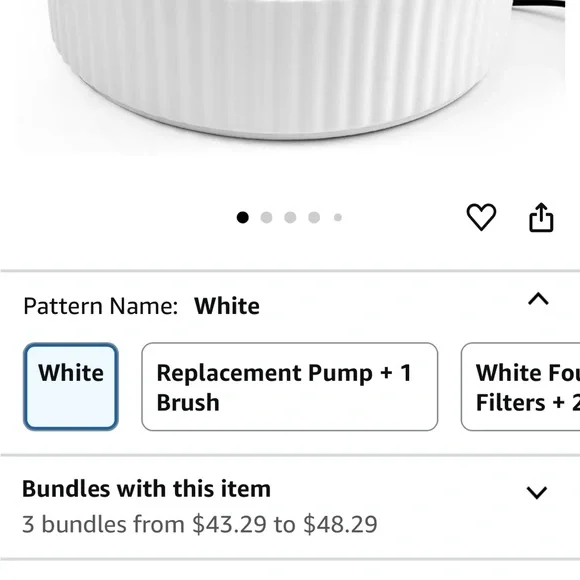 Gray and White Ceramic Pet Fountain - Picture 8 of 8